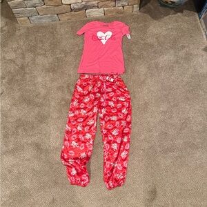 Coca Cola Women's Pink and Red Pajama Set